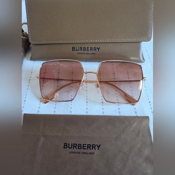 Burberry Daphne BE3133 | Gradient Pink Rose Gold Sunglasses | NIB - Picture 3 of 7